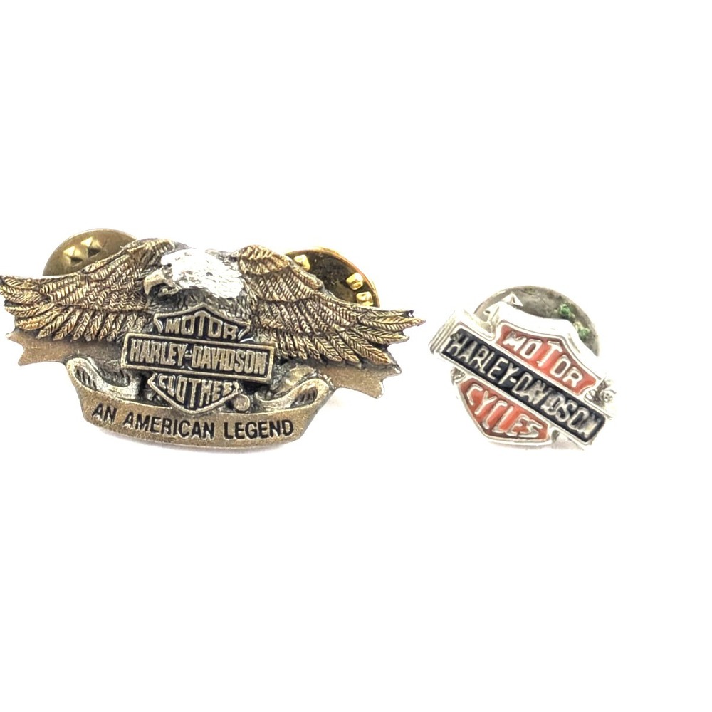 Vintage‎ Eagle Harley-Davidson Vest Pin – lot of 2 1994